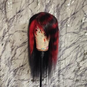 Black Widow Human Hair 2000s Scene Queen Wig